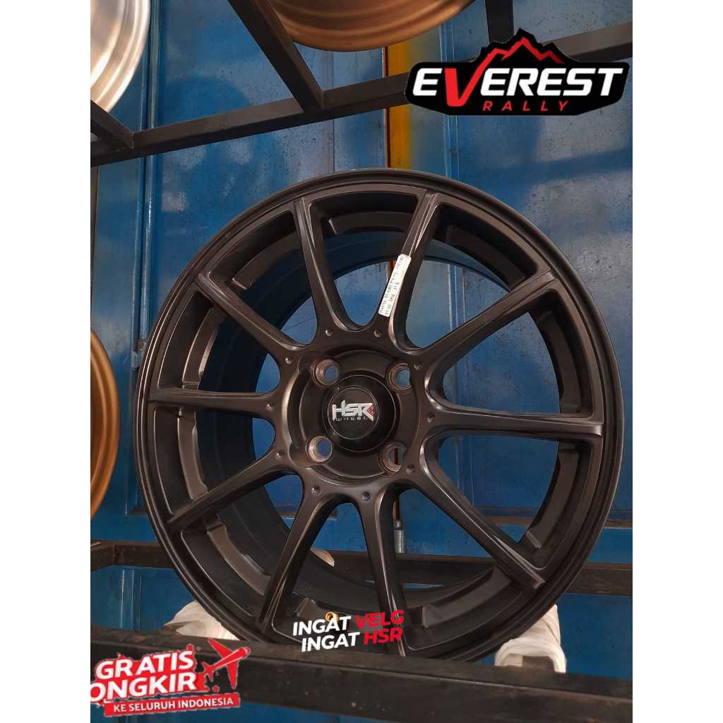 VELG RACING HSR NARITA RING 15 UNTUK MOBIL AYLA WARNA HITAM TERMURAH