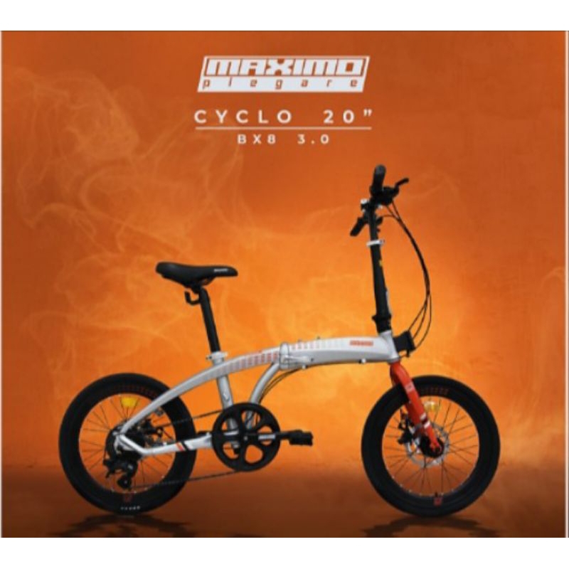 Sepeda Lipat Maximo CYCLO 20 Inch BX7 - BX8 3.0 Bonus Tas Sepeda