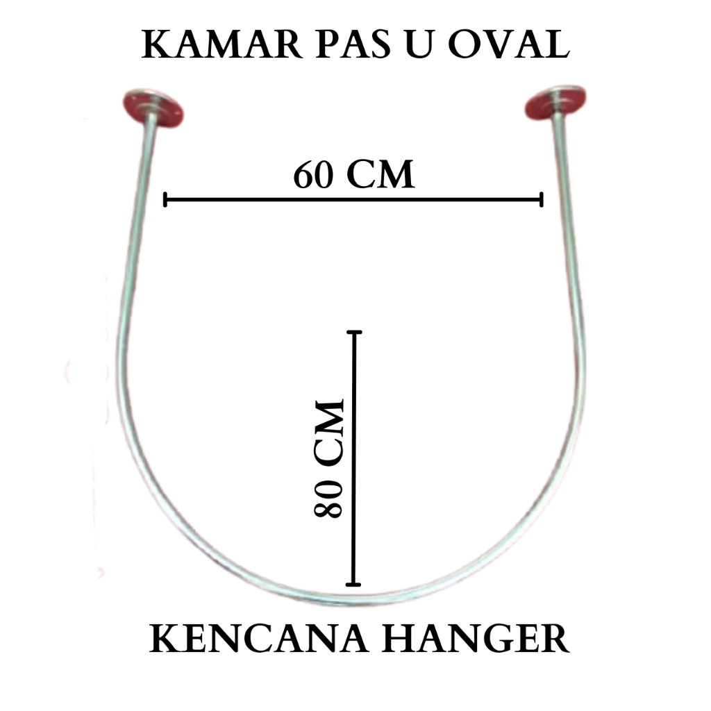 Besi Kamar pas / Tiang Besi Tirai / Fitting room / Kamar Pas Oval Besi Ruang Ganti