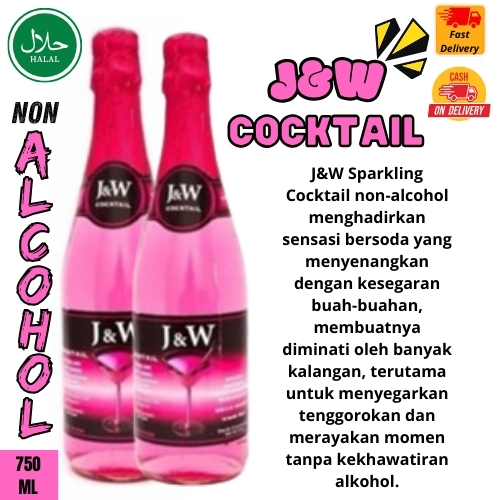 

Minuman J&W Sparkling Cocktail 750ml - Pink