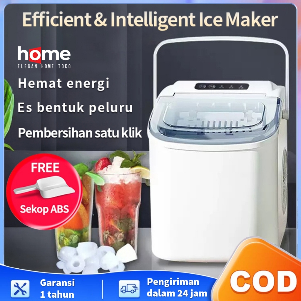 ✨ COD ✨ E.HOME Mesin es batu kristal / Mesin pembuat es batu Sekali setiap 6-10 menit Pembuat es rum