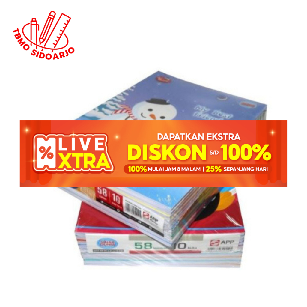 

Buku tulis sidu 58 lembar - 1 PAK / 10 BUKU TULIS