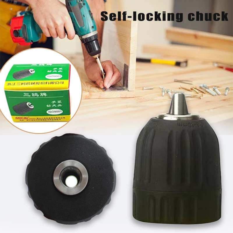 10mm Kepala Bor Self-Tighten Drill Chuck Keyless Kepala Bor Drill Chuck Untuk Kepala Bor Cordless