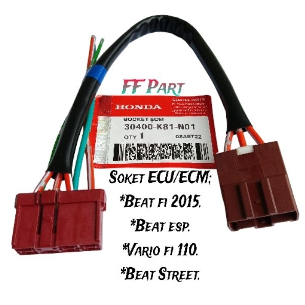 SOKET ECU ECM BEAT FI 2015 / BEAT ESP / BEAT STREET / VARIO FI 110 / SCOOPY FI ESP.