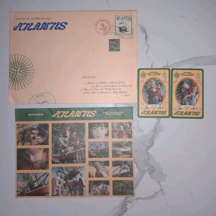 Shinee Atlantis Album Official Merchandise, Envelope, photocard Minho, Taemin, Sticker