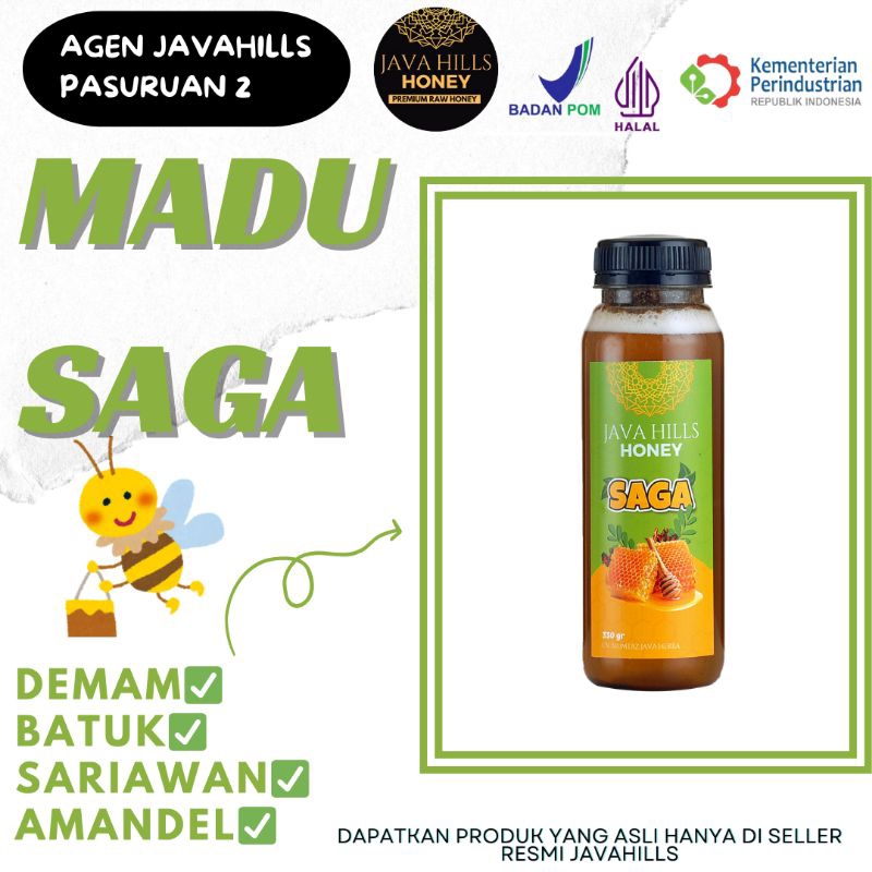 

MADU SAGA JAVAHILLS HONEY ASLI 100% MURNI HERBAL BISA COD (PANAS DALAM,SARIAWAN,MIMISAN,RADANG TENGGOROKAN,AMANDEL)