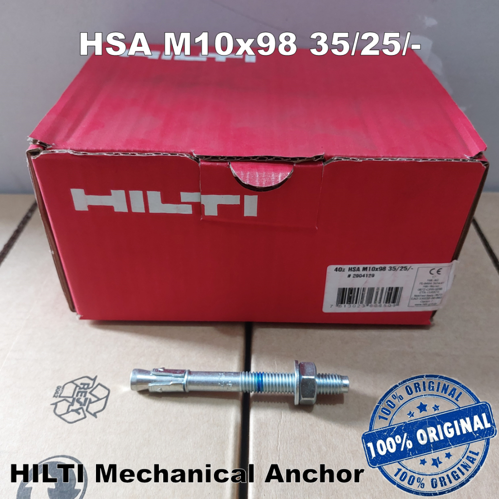 Dynabolt HILTI HSA M10x98 35/25/- Mechanical Angkur / Wedge Anchor / Through Bolt