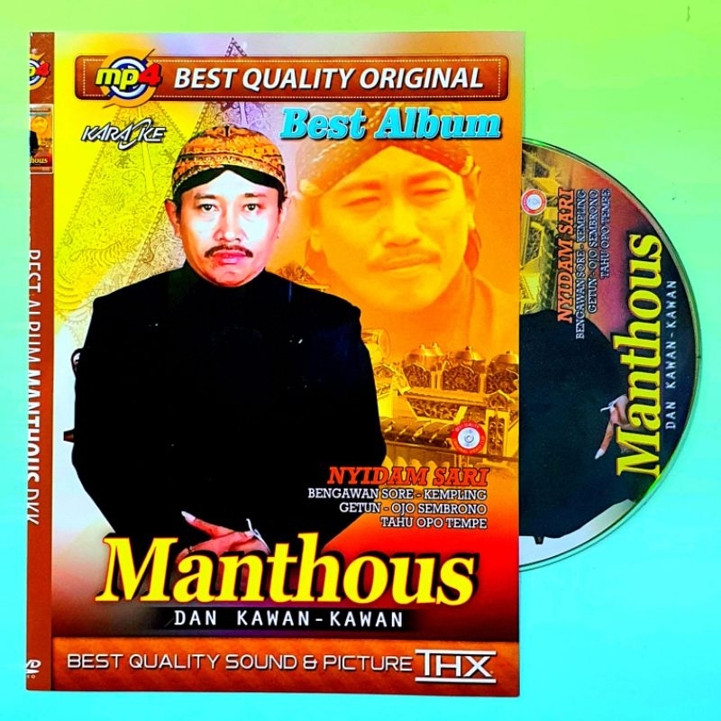 KASET VCD LAGU MANTHOUS BISA KARAOKE-VOCAL ON OF AKTIF-LAGU KARAOKE CAMPURSARI ASLI ORIG ALBUM MANTH