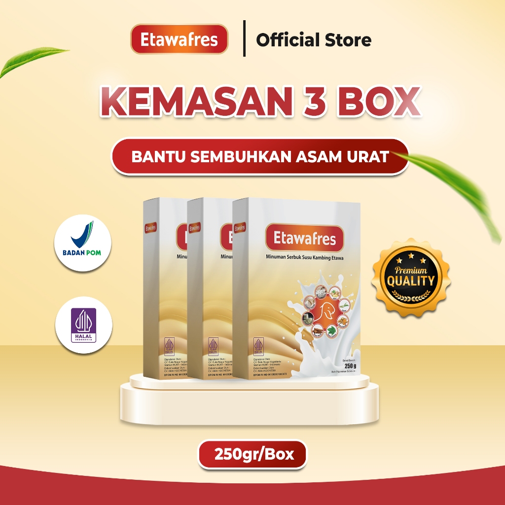 

(LEBIH MURAH) PAKET 3 BOX Etawafres - Susu Kambing Etawa plus Rempah rempah Untuk Masalah Tulang & Sendi