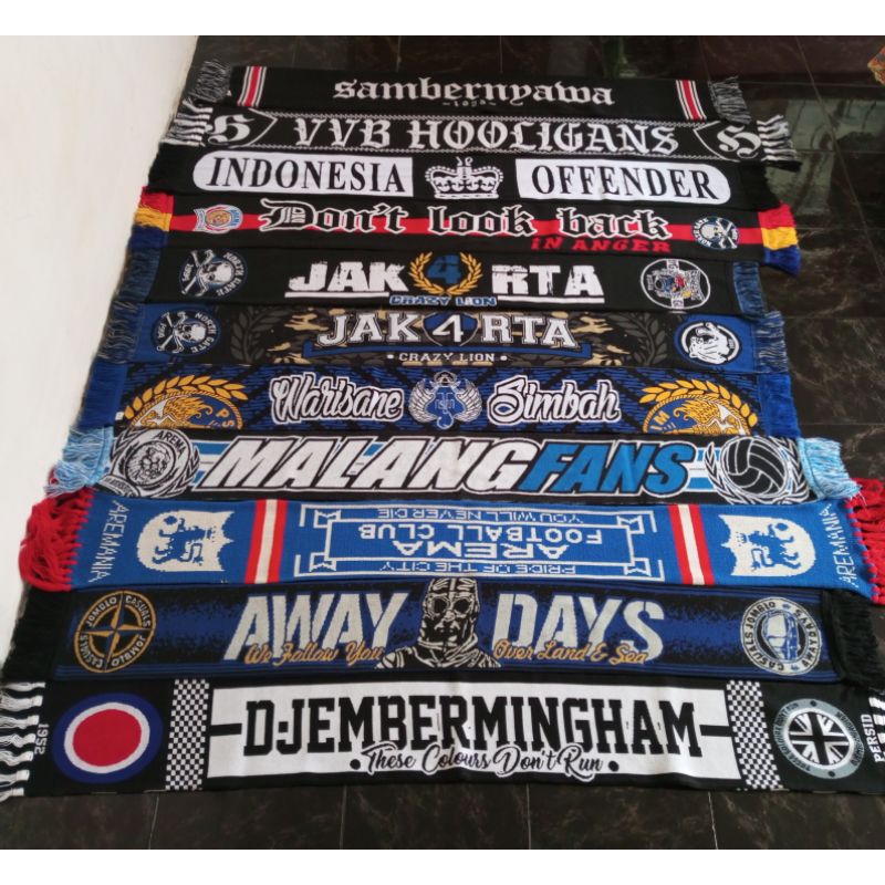 Syal Bola Indonesia Surakartans Persis Arema Persib Persis Djember