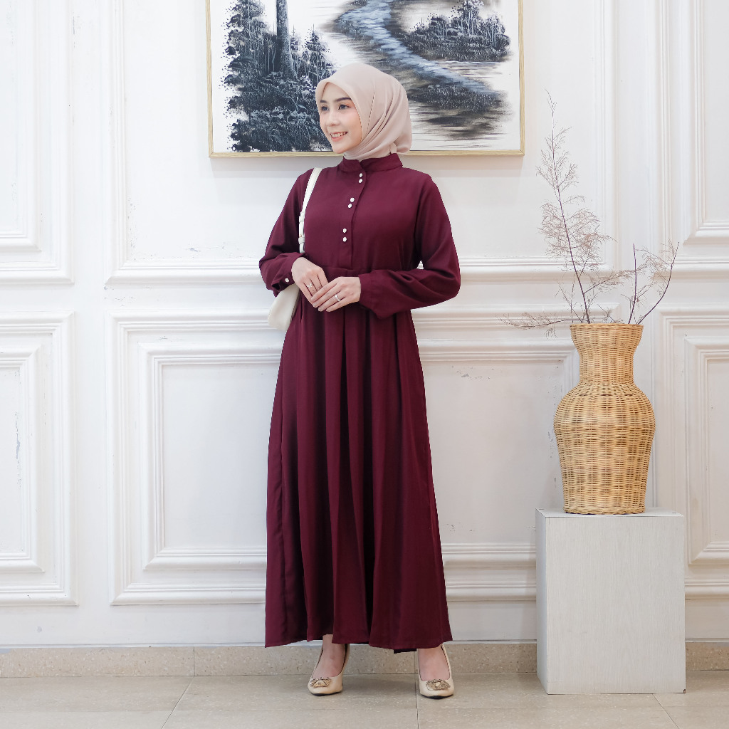 Femineta Gamis Wanita Bahan Senorita Ukuran M-XL