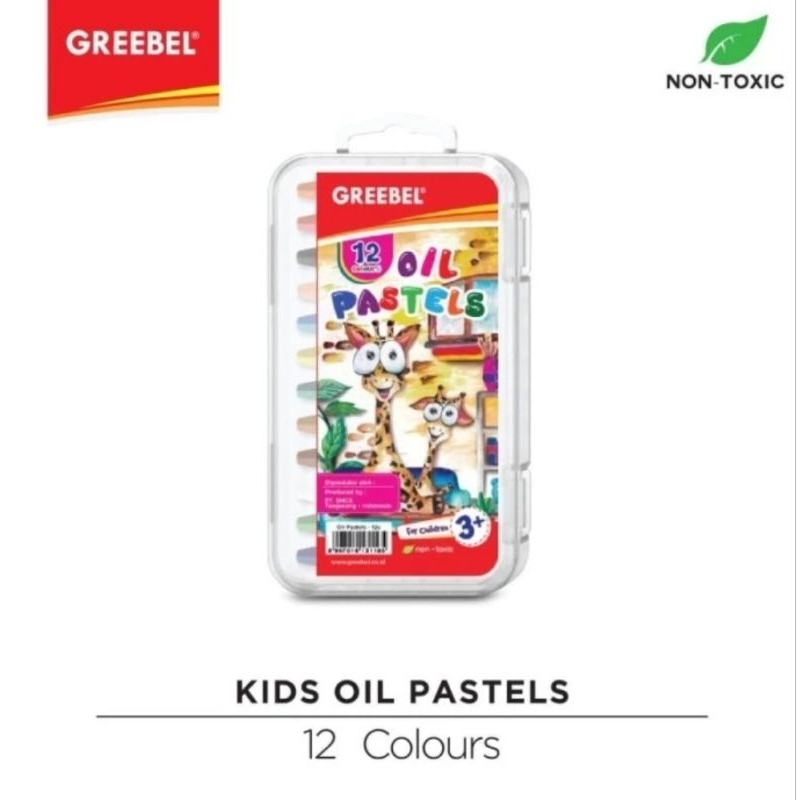 

Crayon Greebel Kids Oil Pastel Crayon 12 Color/ Warna