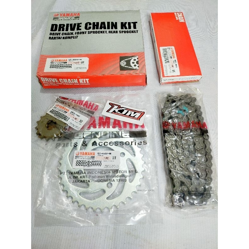 GIGI TARIK SPORKET SET RANTAI KOMPLIT RX KING RXS RXK YT115 ORIGINAL YAMAHA [ 4ST- WE01A-B0 ]