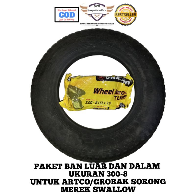 BAN ARTCO GROBAK SORONG SWALLOW BAN DALAM ARTCO SWALLOW DAN BAN LUAR ARTCO SWALLOW UNTUK GEROBAK SOR