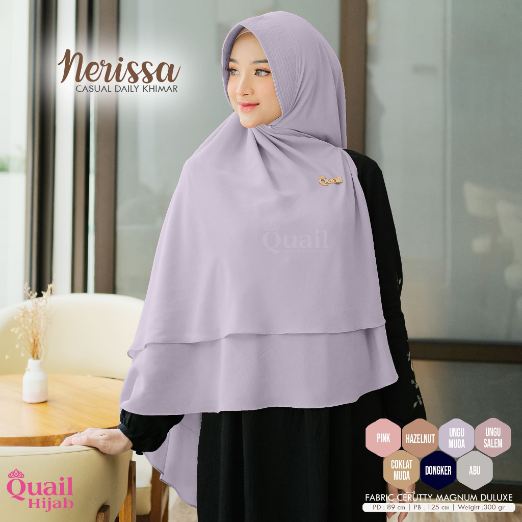 Quail Hijab - NERISSA KHIMAR HIJAB ORI QUAIL CERUTY PREMIUM