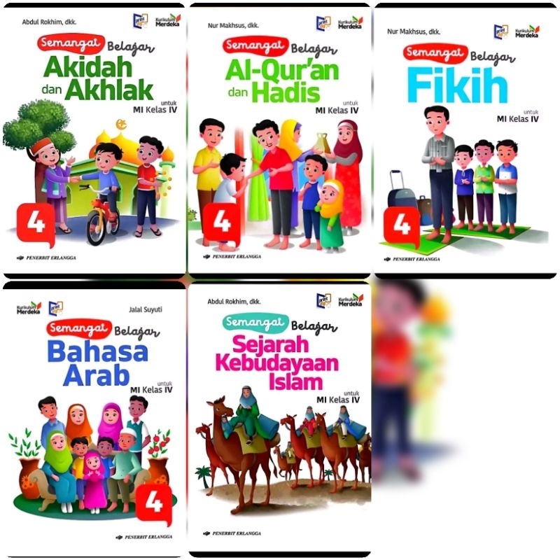 Buku Kurikulum Merdeka Madrasah Kelas 4 Mi - Erlangga
