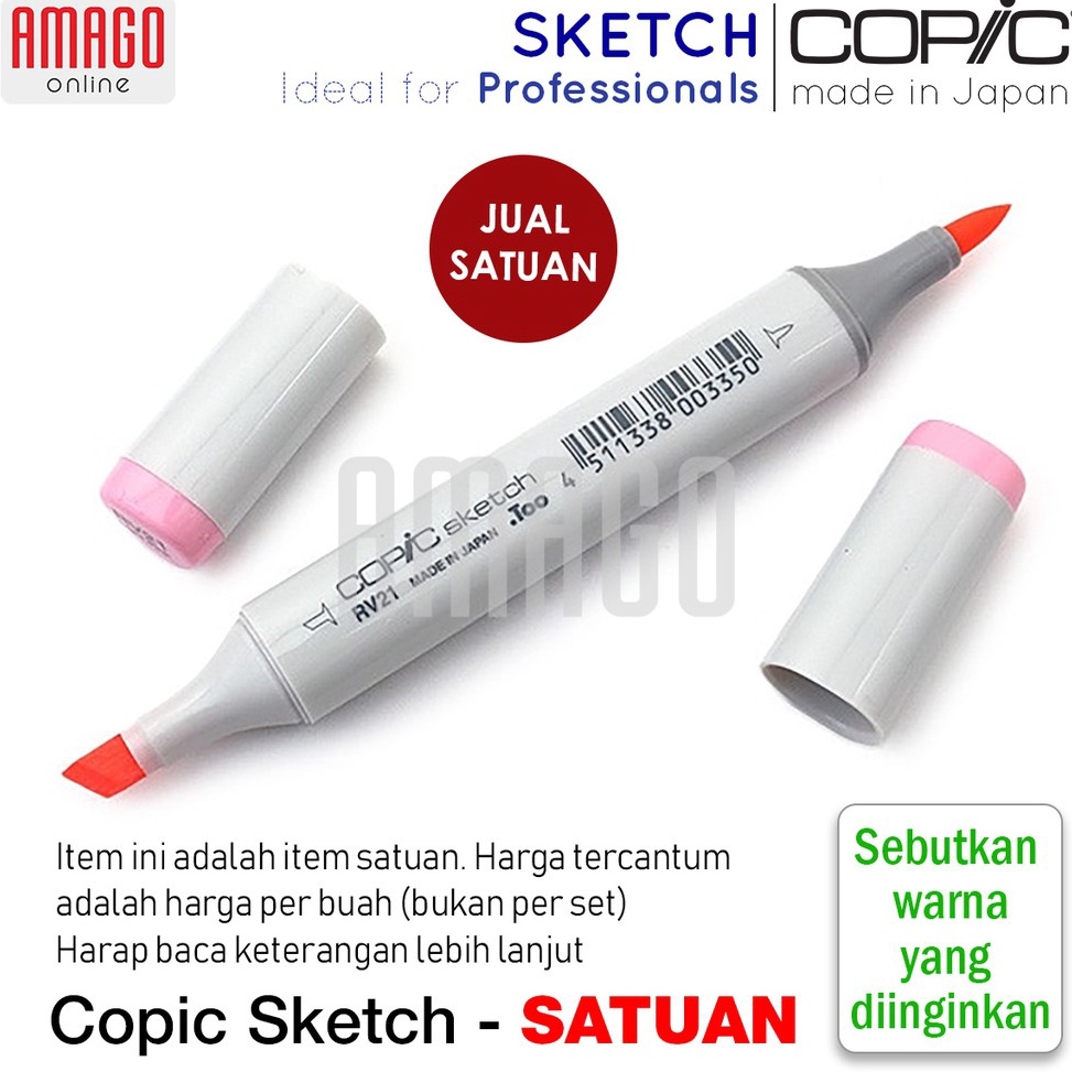 

Stok terbatas COPIC SKETCH MARKER CSM SATUAN