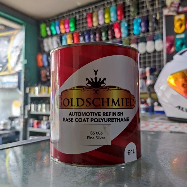 

KODE L2E2 Cat silver pu halus Metalic sedang merk goldschmied germany 1L