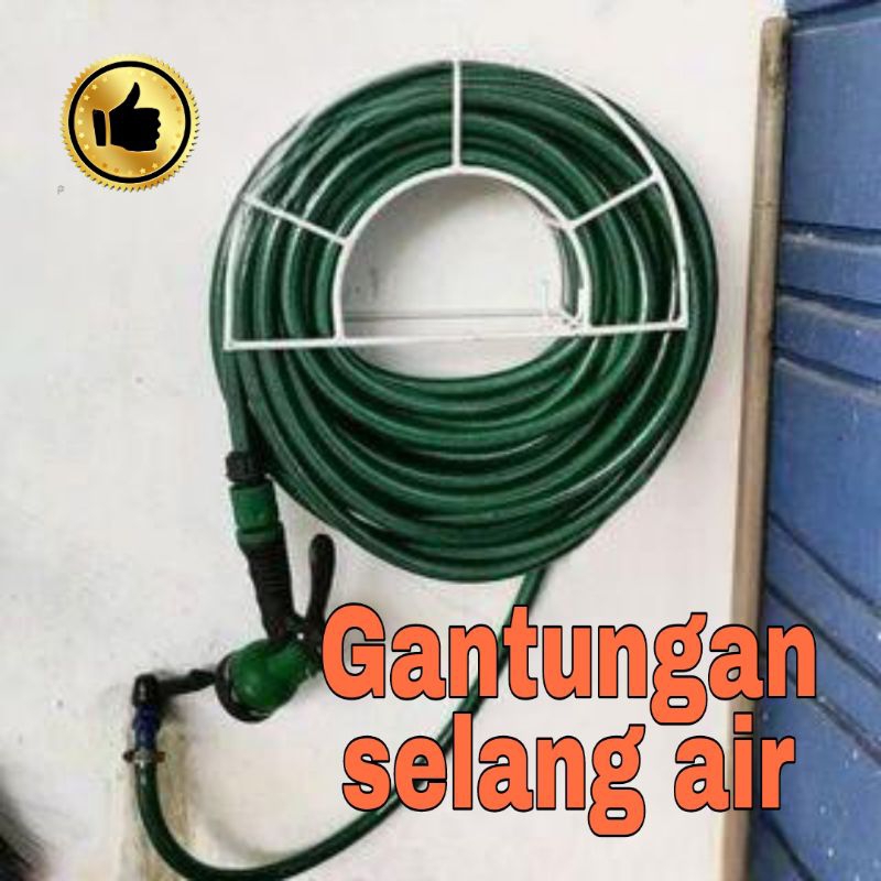 UB23 Gantungan selang air motif bulat besi 6mm bonus fisher+sekrup