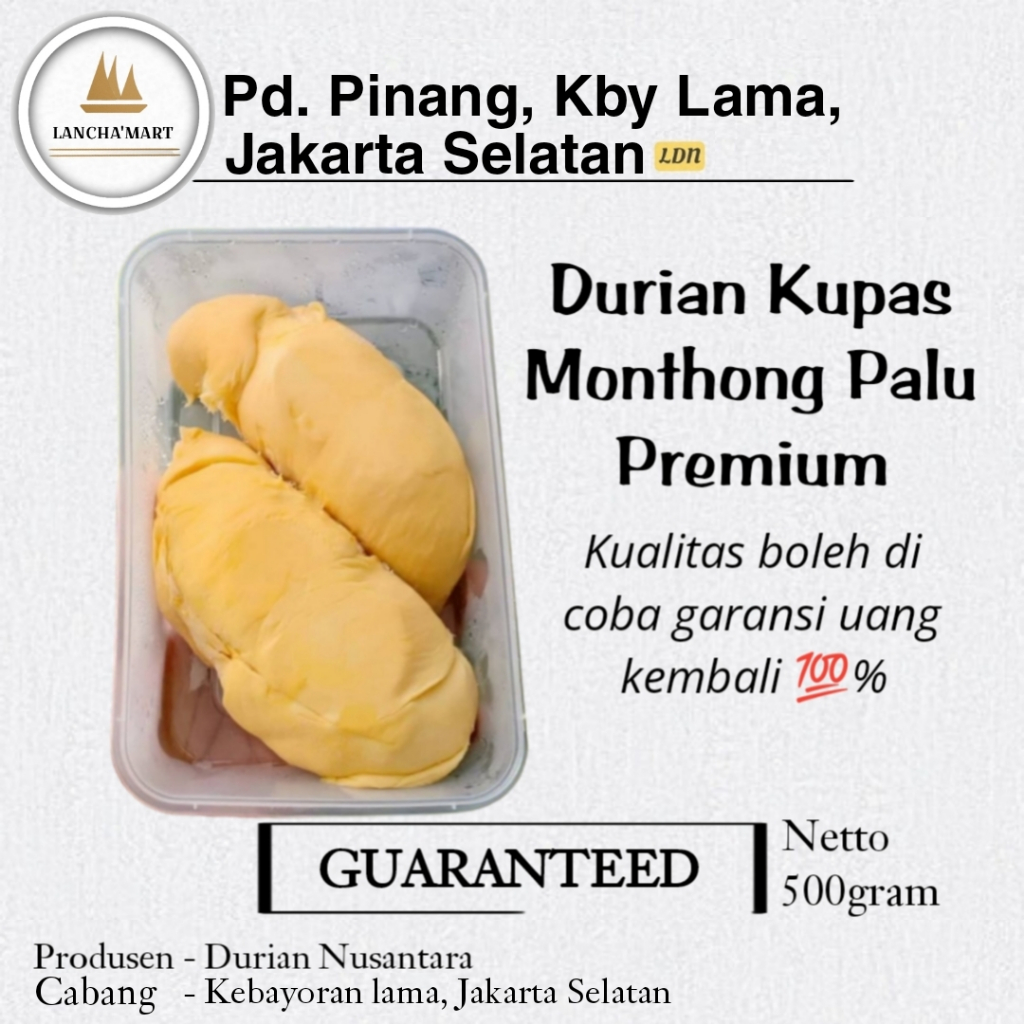 

DURIAN MONTONG PALU PREMIUM 100% ORIGINAL ±500GR
