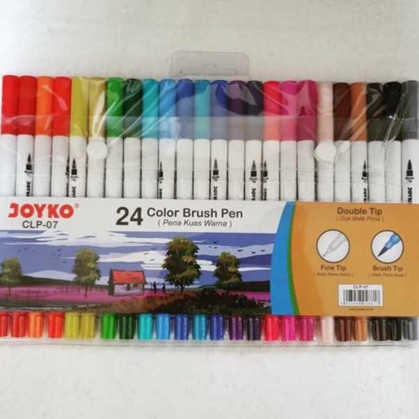 

KODE V5M5 Joyko 24 Color Brush Pen Kuas dan Pen 24 warna Joyko Clp7 Clp7