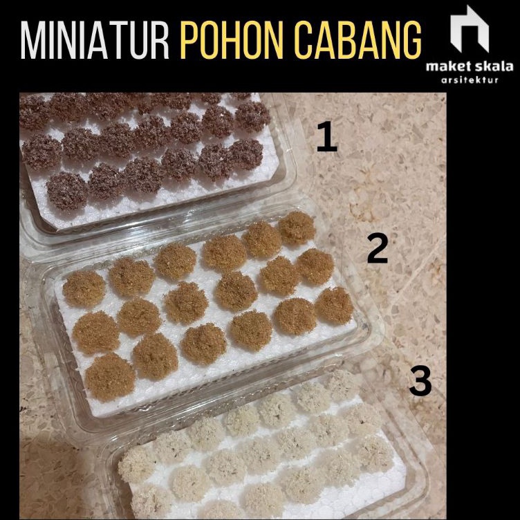 

KODE P7H6 PACK Miniatur Pohon Cabang Warna Coklat Maket Monokrom Skala maket arsitektur