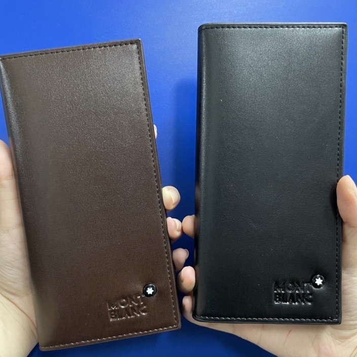 Ready Stock Dompet panjang kulit pria wanita mont blanc