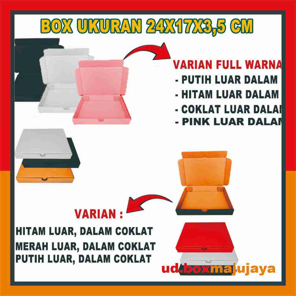 

Box 24x17x3,5 cm / Box Lipat Depan / Kardus Polos / Box Kado