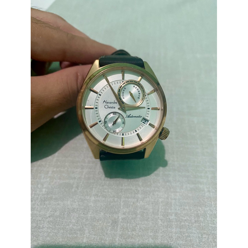 ORIGINAL Jam Tangan Pria Cowok Alexandre Christie Automatic 3041MA Leather USED