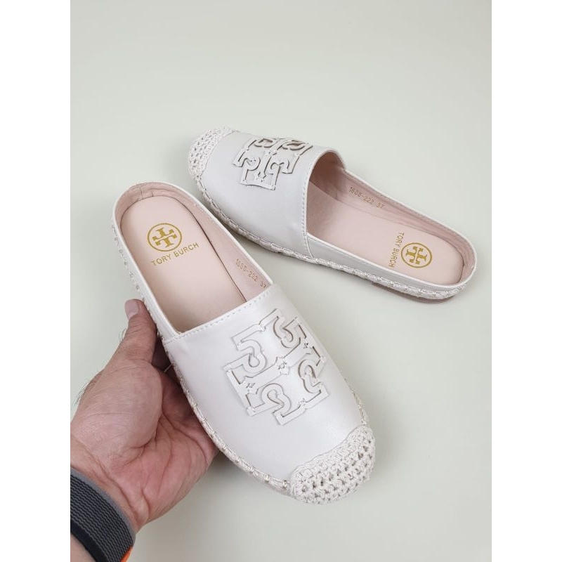 New Tory Burch Slip On Espadrille Mules II Sandal Wanita TB Import Premium Size 35~41 Free box