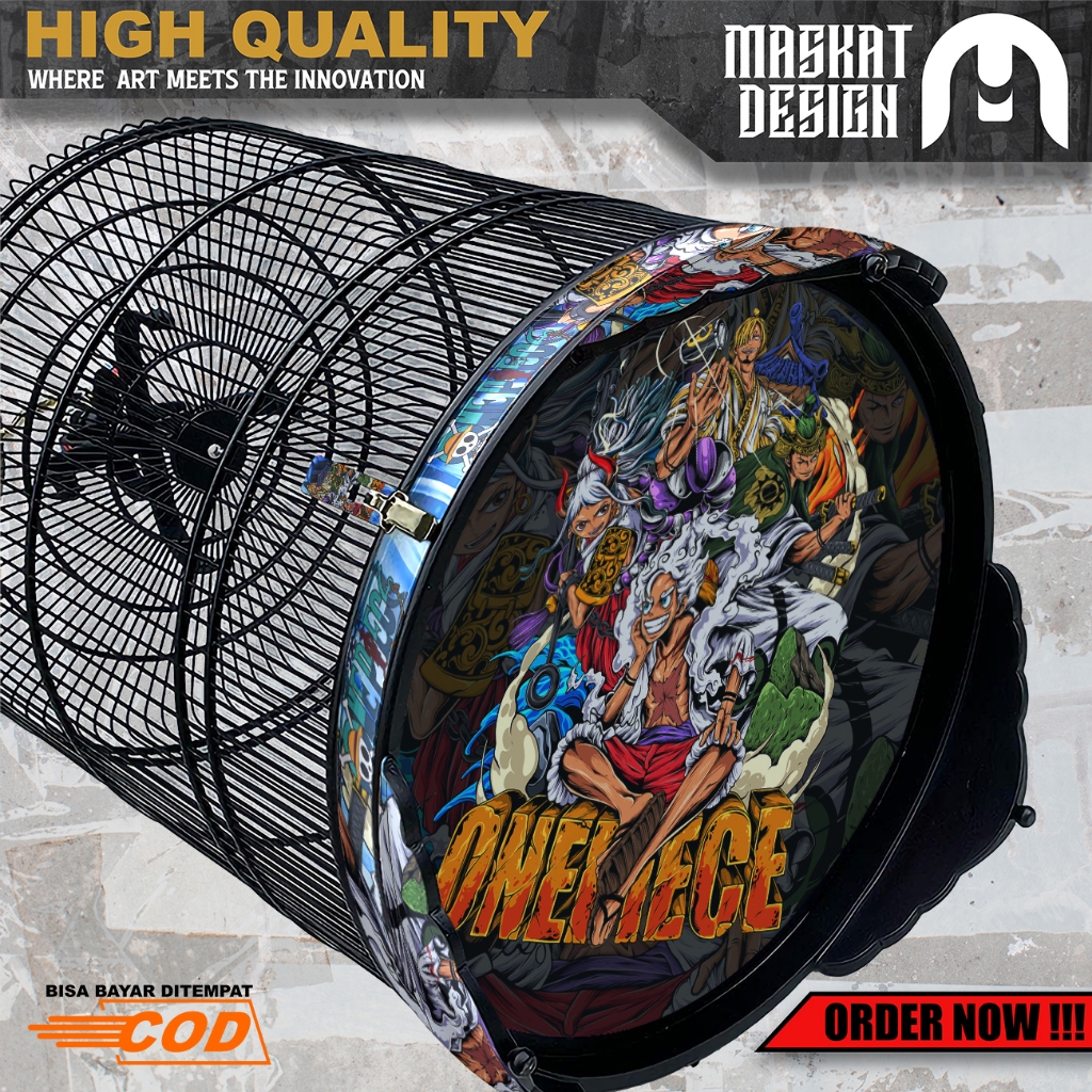 Stiker Decal Sangkar Burung Murai Kacer Tebok Bulat - Sticker Dekal Sangkar Murai Variasi Desain One