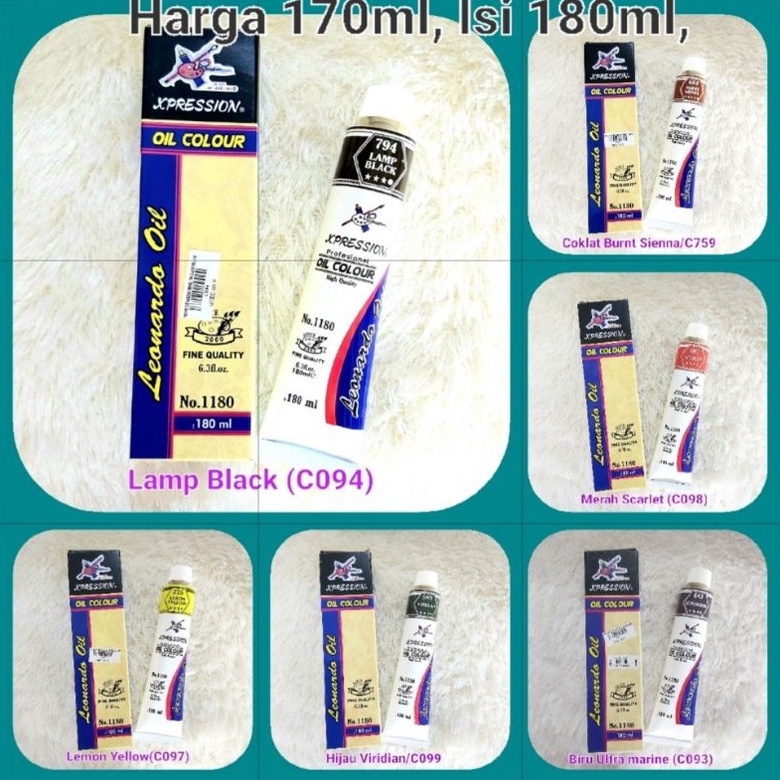 

KODE C8F4 Cat Minyak Leonardo Xpression 18ml Ultra Marine Lemon Yellow Scarlet Viridian Burn Umber dll
