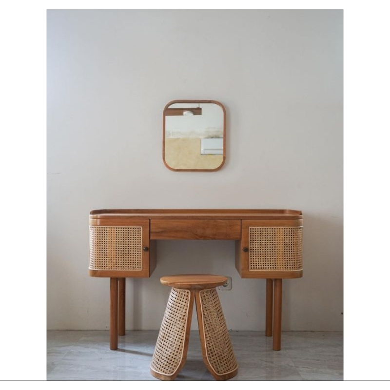 meja konsol meja rias kaca cermin kaca rias tolet