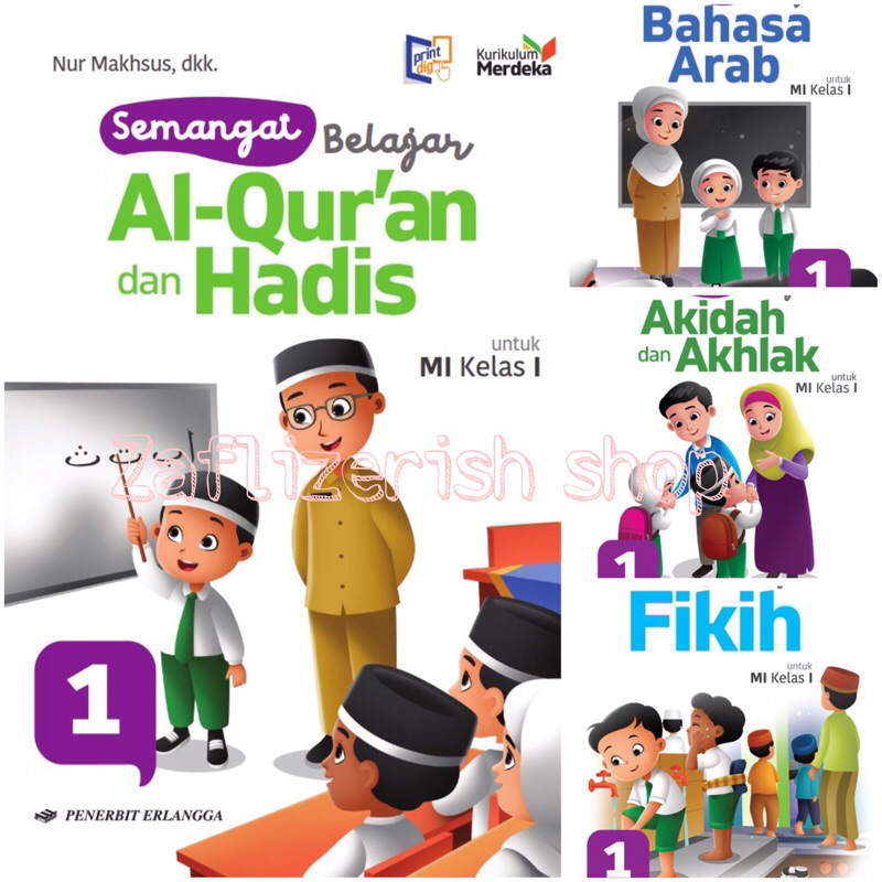 Buku Erlangga Semangat Belajar kelas 1 SD/Mi -BAHASA ARAB / FIKIH / AKIDAH AKHLAK / AL QUR’AN HADIS 