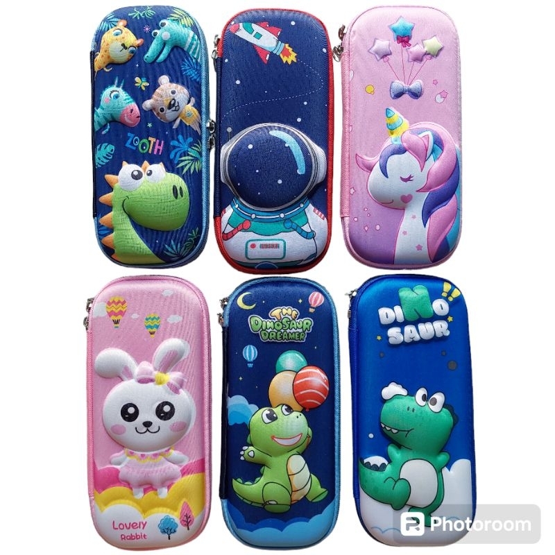 

Tempat Kotak Pensil 3D Timbul Kotak Pensil Anak Sekolah TK SD Karakter Dino Astronot Unicron