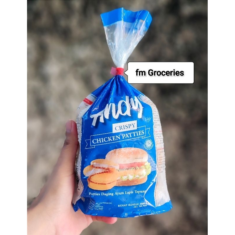 

Andy Chicken Crispy Patties Burger 500gr isi 10 pcs