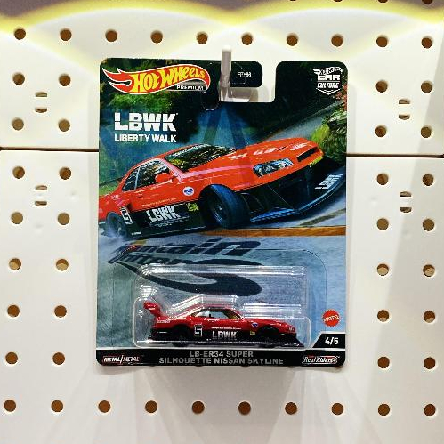 HOT WHEELS PREMIUM LBWK SERIES ER34 S15 SILHOUETTE NISSAN SKYLINE NISSAN SYLVIA MERAH PUTIH