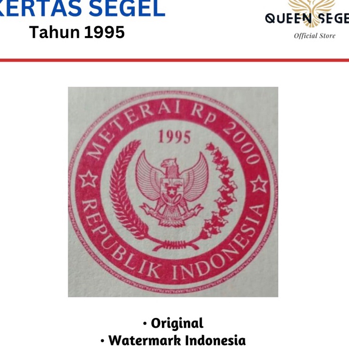 

HJ6 Kes Segel Tahun 1995 Double Slide Asli Orinal