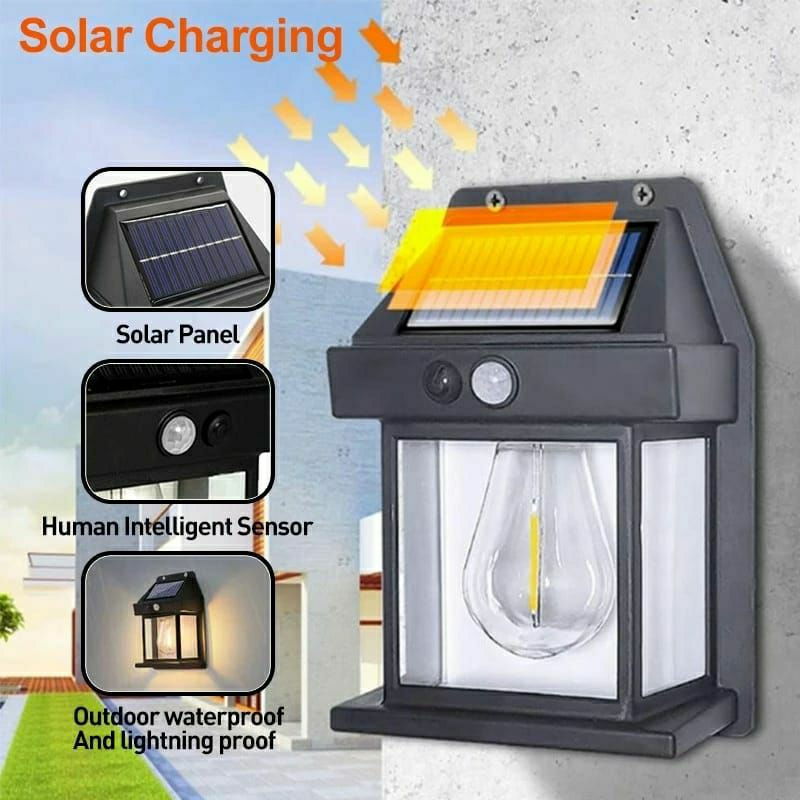 {JS} Lampu Dinding Solar Interaction Wall Lampu Hias Outdoor Tenaga Surya / Lampu Taman Tenaga Surya