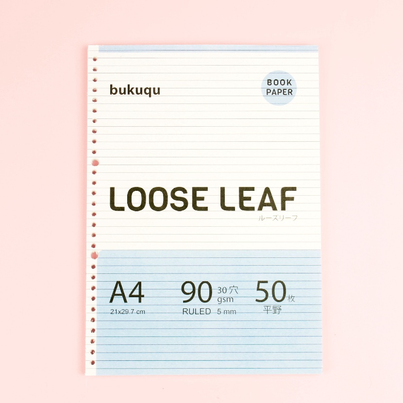 

KP8 A4 Bookpaper Loose leaf RULED by Bukuqu