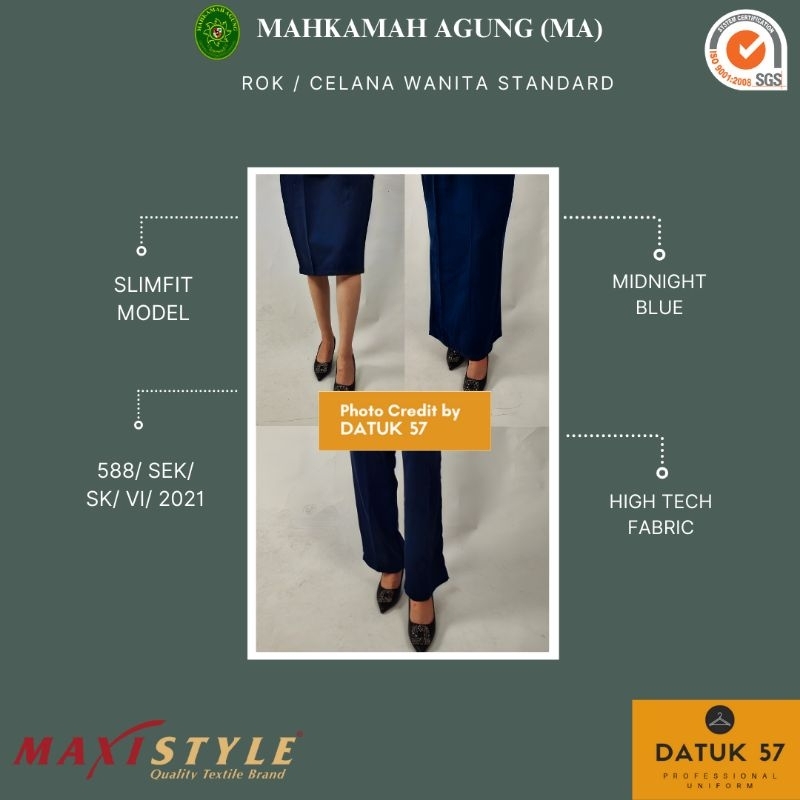 Rok/Celana Executive PDH Seragam Mahkamah Agung Wanita