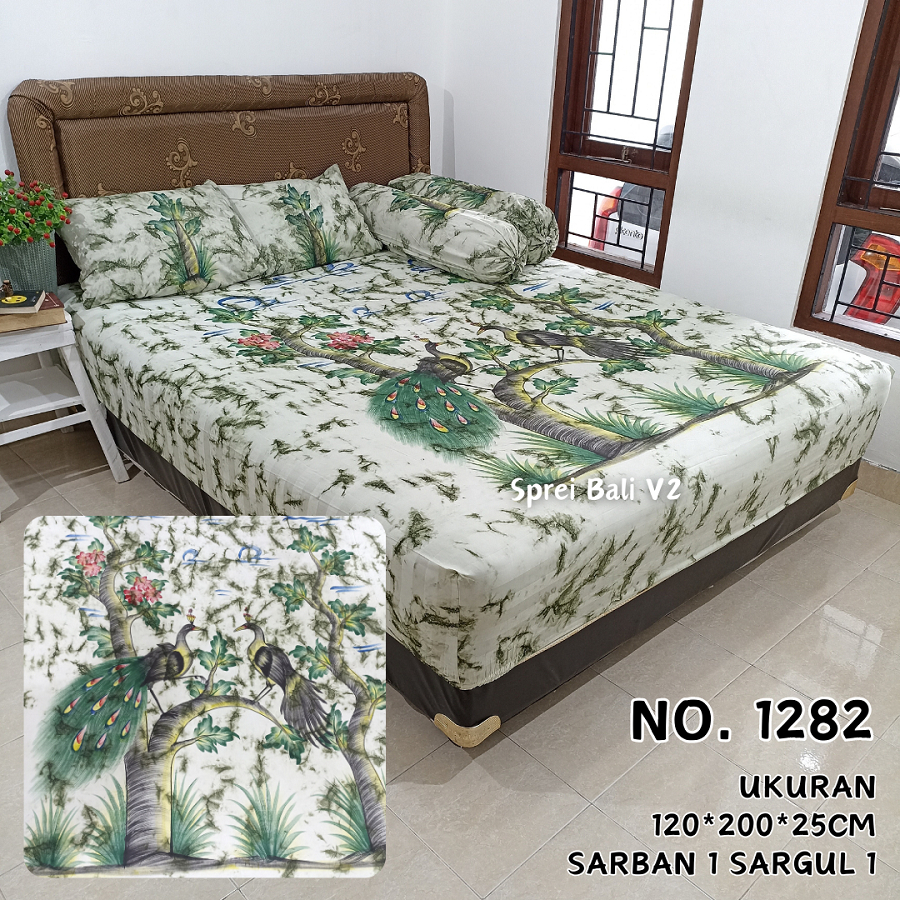 Sprei Bali Rijek ukuran 90x200 120X200 160X200 180x200 200X200 Include 2 Sarban & 2 Sargul (REJECT)
