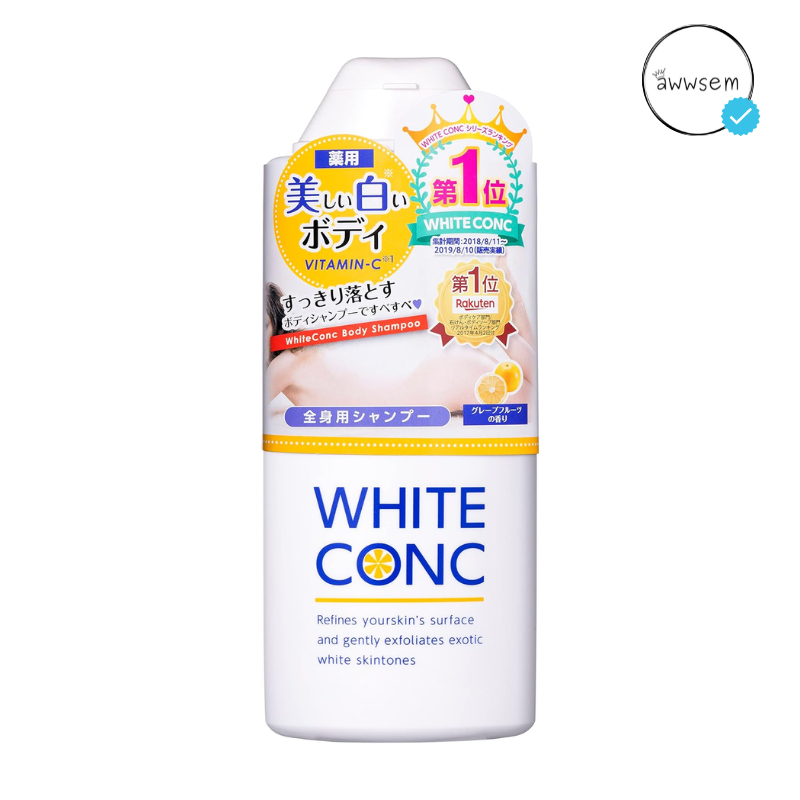 WHITE CONC Body Shampoo Shower Soap Vitamin C Whitening Moisturizing Yuzu Original Japan