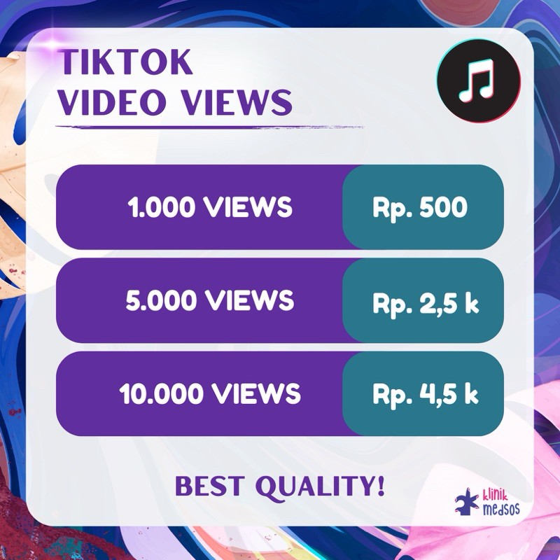Tiktok Video Views Boosting FYP Kualitas Premium Akun Indonesia Bergaransi - Jasa Digital Marketing 