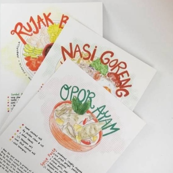 

KI3 Kartu Pos Recipe postcard