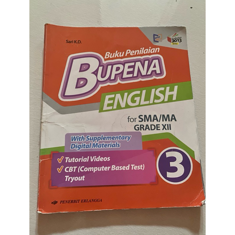 buku bupena bahasa inggris kelas 12 SMA erlangga
