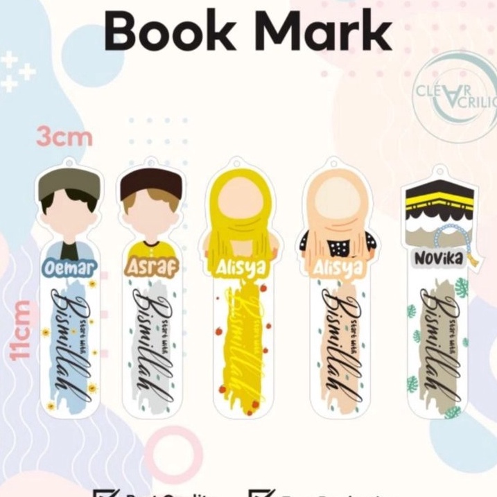 

KP8 Bookmark Akrilik Pembatas Buku Akrilik