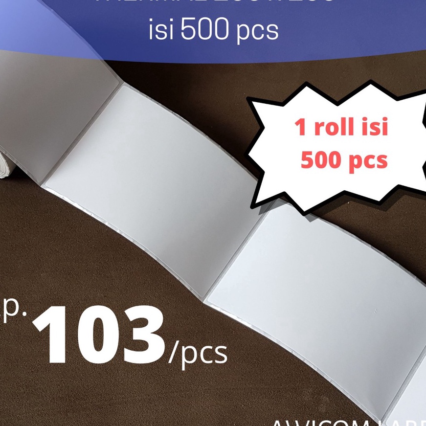 

Cepat Label Barcode Direct Thermal 1 X 15 mm 1x15 4x6 isi pcs ukuran A6