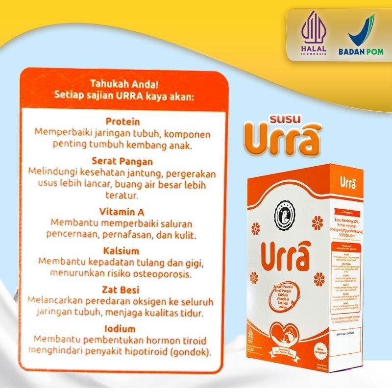 

Paket 1 Box Susu Kambing Saneen URRA 200gr - Susu Penambah Berat Badan dan Tinggi Badan