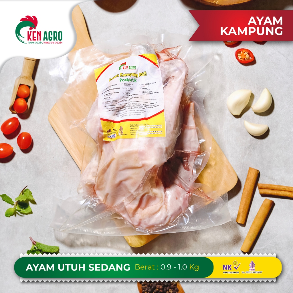 

Ken Agro Ayam Kampung Probiotik Utuh Sedang M 0.9-1.0 kg Frozen